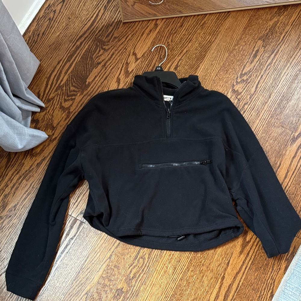 Garage Black Zip-Up Fleece